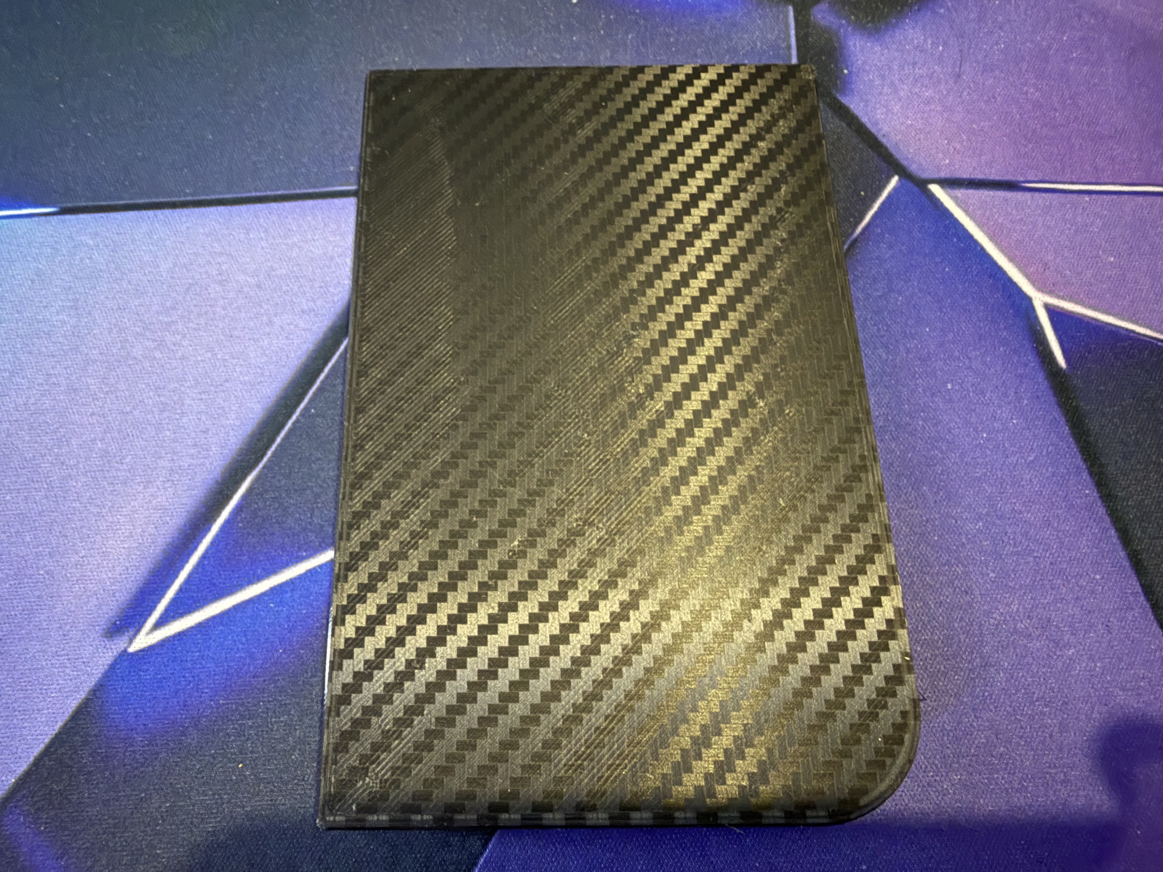 Carbon fibre texture 3D printed cover